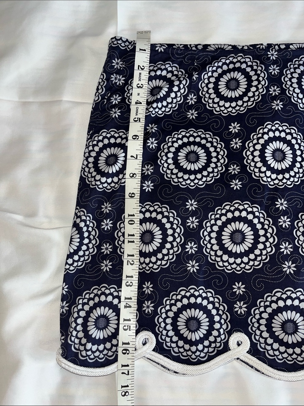 Golftini Jump Rope Blue and White Scalloped  Hem Skort 10 - Picture 6 of 7